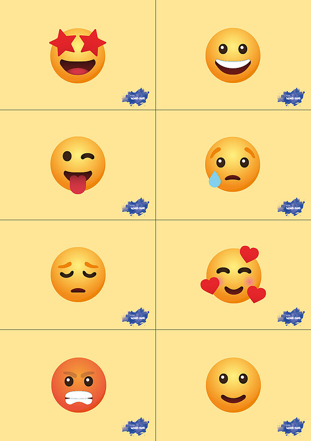 Emoji-Gefühlskarte